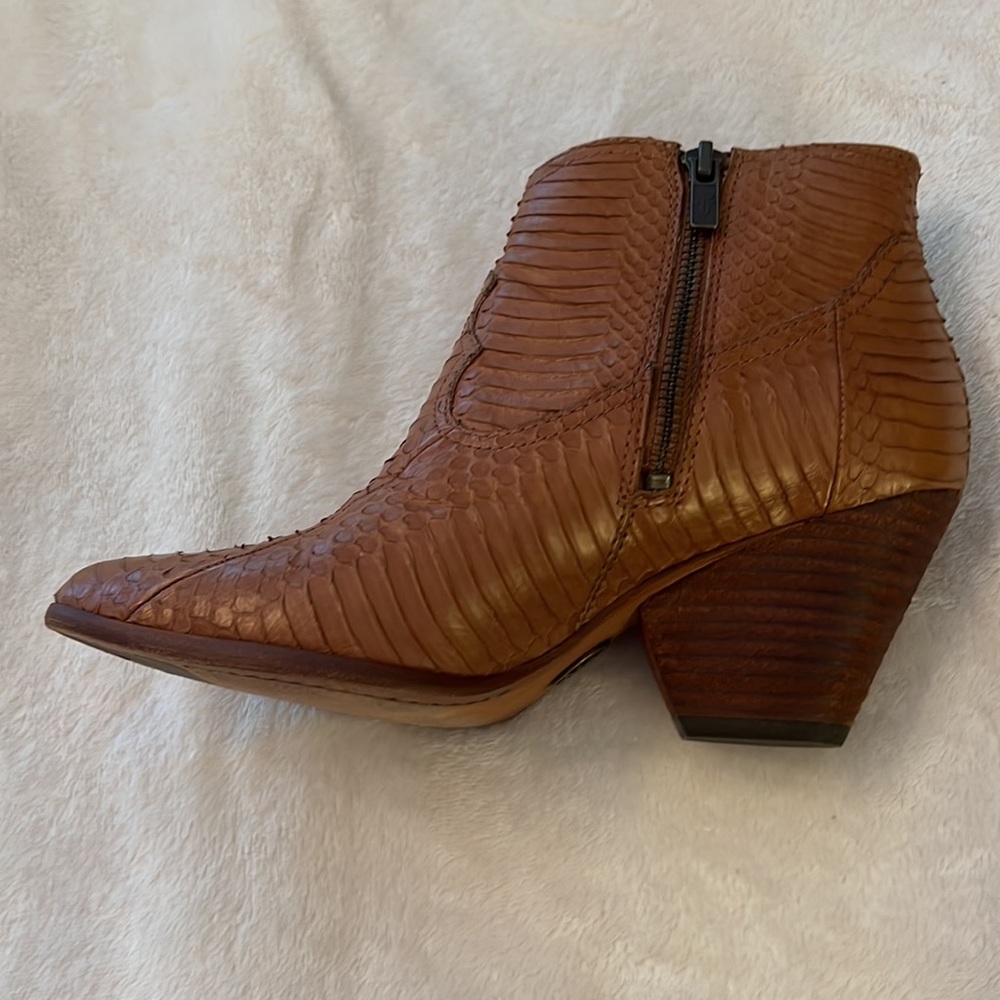 Frye Reina Snake Bootie Cognac - Picture 10 of 12